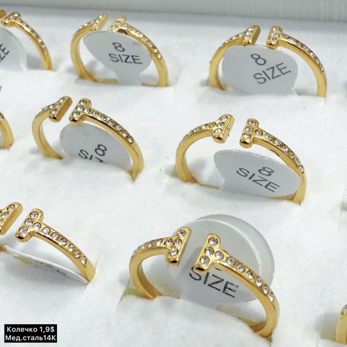 Кольцо мед.сталь14К 10191